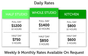 Grove Studios Rates